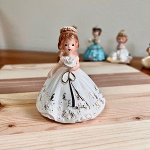 Vintage Josef Originals Bride Wedding Flower Girl Figurine, Communion Figurine